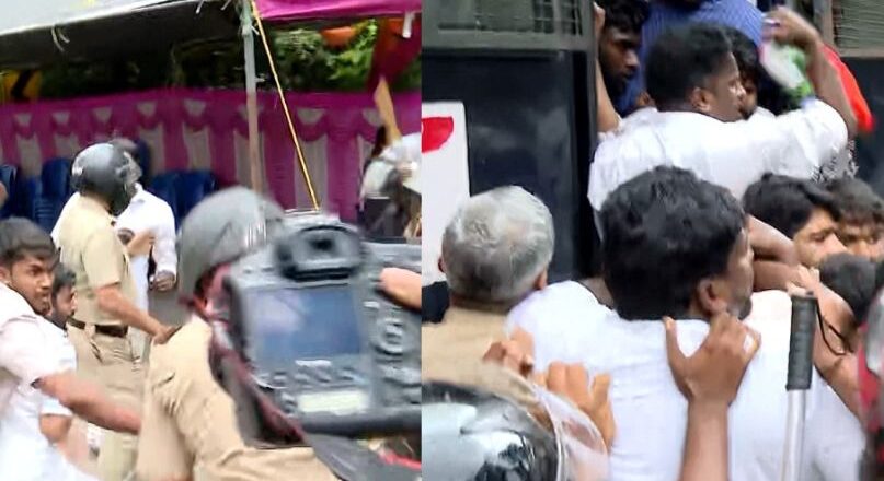 കോട്ടയം മെ.കോളേജ് കെട്ടിടം തകര്‍ന്നുവീണ് സ്ത്രീ മരിച്ച സംഭവം; ആരോഗ്യവകുപ്പ് മന്ത്രി വീണാ ജോർജിനെതിരായ പ്രതിഷേധം ശക്തമാകുന്നു