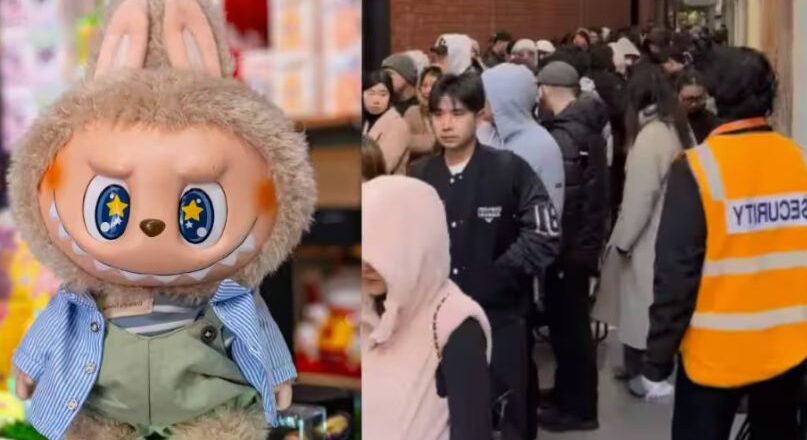 തണുപ്പിനെയും മറികടന്ന് ലബുബു പാവയ്‌ക്കായി ക്യൂ: മെൽബണിൽ പോപ്പ് മാർട്ടിന്റെ പുതിയ സ്റ്റോറിന് മുന്നിൽ തിരക്കേറി