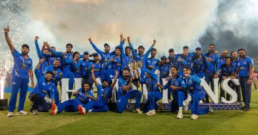 കേരള ക്രിക്കറ്റ് ലീഗിൽ കൊച്ചി ബ്ലൂ ടൈഗേഴ്‌സ് ചാമ്പ്യന്മാർ