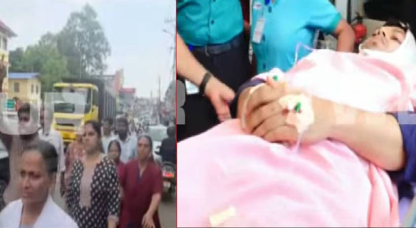 Doctor attacked Thamarassery Taluk Hospital protest