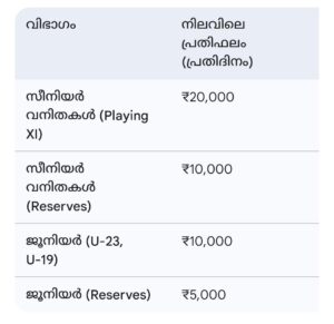 വനിതാ ക്രിക്കറ്റിൽ 'സമ്മാനമഴ'; പ്രതിഫലം ഇരട്ടിയാക്കി ബിസിസിഐ 2 data
