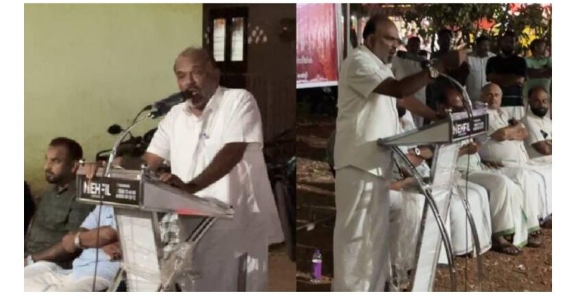 തീവ്രമായ വർഗീയ പരാമർശവുമായി മുസ്ലിം ലീഗ് നേതാവ്.