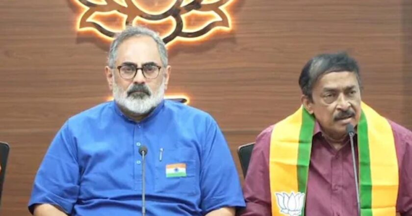 ഇടതു സഹയാത്രികൻ റെജി ലൂക്കോസ് ബിജെപിയിൽ; അമിത് ഷാ ഉടൻ കേരളത്തിലെത്തുമെന്ന് രാജീവ് ചന്ദ്രശേഖർ