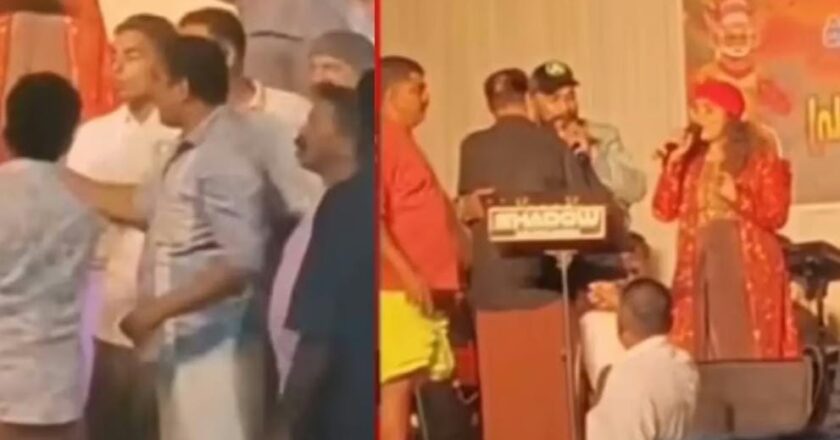 ​കണ്ണൂരിൽ ക്ഷേത്രവേദിയിൽ ഗണഗീതം പാടിയതിനെച്ചൊല്ലി സിപിഎം-ബിജെപി സംഘർഷം