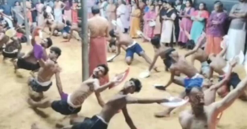 കോത്തലയിൽ 24 ഗരുഡന്മാർ വിസ്മയമാകുന്നു; പനയോലക്കളിരിയിലെ പരിശീലനം പൂർത്തിയായി