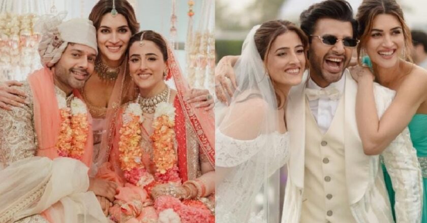 ‘എന്റെ കുഞ്ഞ് വിവാഹിതയായി’; സഹോദരിയുടെ വിവാഹത്തിൽ വികാരാധീനയായി കൃതി സനോൺ