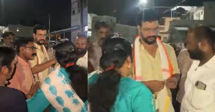 സ്ഥാനാർഥി പര്യടനത്തിനിടെ രമേഷ് പിഷാരടിയെ തടഞ്ഞ് ബിജെപി പ്രവർത്തകർ