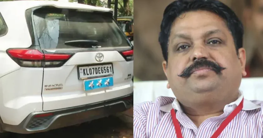 സ്വകാര്യ കാറിൽ ഔദ്യോഗിക മുദ്ര: ടോമിൻ തച്ചങ്കരിക്ക് പിഴ വെറും 250 രൂപ മാത്രം